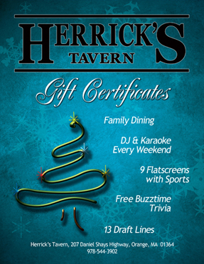 Herrick's Tavern Gift Certificates