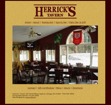 Herrick's Tavern Website